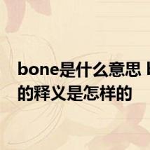 bone是什么意思 bone的释义是怎样的