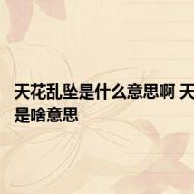 天花乱坠是什么意思啊 天花乱坠是啥意思