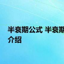 半衰期公式 半衰期公式介绍