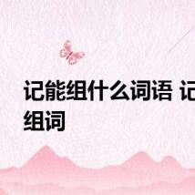 记能组什么词语 记如何组词