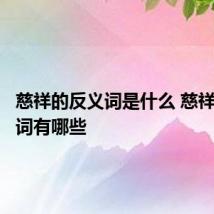 慈祥的反义词是什么 慈祥的反义词有哪些