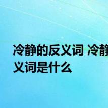 冷静的反义词 冷静的反义词是什么
