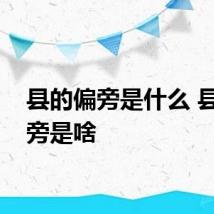 县的偏旁是什么 县的偏旁是啥