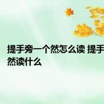 提手旁一个然怎么读 提手旁一个然读什么