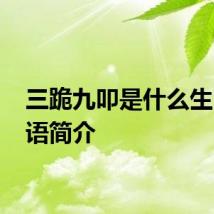 三跪九叩是什么生肖 谜语简介