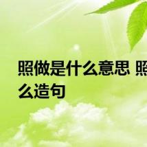 照做是什么意思 照做怎么造句