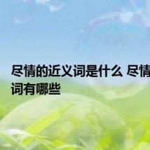 尽情的近义词是什么 尽情的近义词有哪些