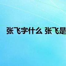 张飞字什么 张飞是谁