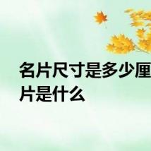 名片尺寸是多少厘米 名片是什么