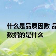 什么是品质因数 品质因数指的是什么