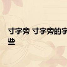 寸字旁 寸字旁的字有哪些