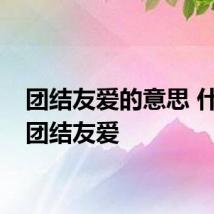 团结友爱的意思 什么是团结友爱
