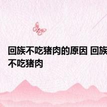 回族不吃猪肉的原因 回族为什么不吃猪肉