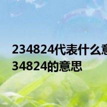 234824代表什么意思 234824的意思