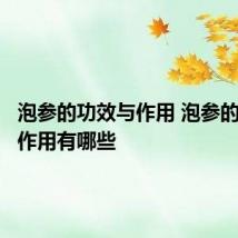 泡参的功效与作用 泡参的功效与作用有哪些