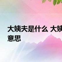 大姨夫是什么 大姨夫的意思
