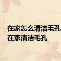 在家怎么清洁毛孔 如何在家清洁毛孔