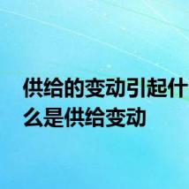 供给的变动引起什么 什么是供给变动