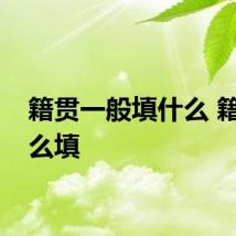 籍贯一般填什么 籍贯怎么填