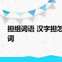 担组词语 汉字担怎么组词