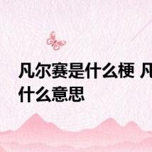 凡尔赛是什么梗 凡尔赛什么意思