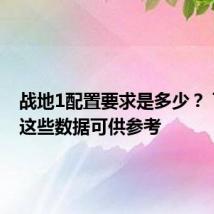 战地1配置要求是多少? 下面的这些数据可供参考
