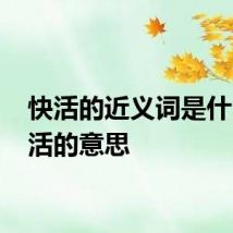快活的近义词是什么 快活的意思