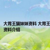 大胃王猫妹妹资料 大胃王猫妹妹资料介绍