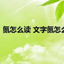 氮怎么读 文字氮怎么读