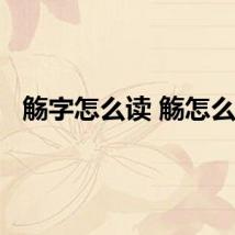 觞字怎么读 觞怎么念