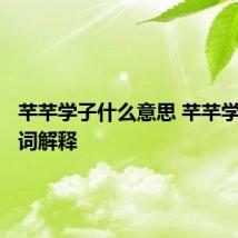 芊芊学子什么意思 芊芊学子的名词解释