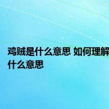 鸡贼是什么意思 如何理解鸡贼是什么意思