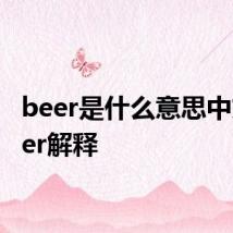 beer是什么意思中文 beer解释