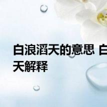 白浪滔天的意思 白浪滔天解释
