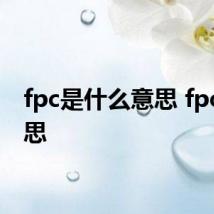 fpc是什么意思 fpc的意思