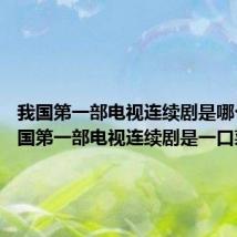我国第一部电视连续剧是哪个? 我国第一部电视连续剧是一口菜饼子