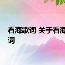 看海歌词 关于看海的歌词