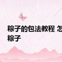 粽子的包法教程 怎样包粽子
