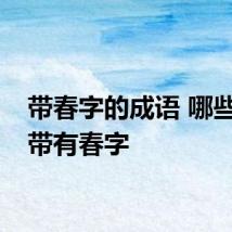 带春字的成语 哪些成语带有春字