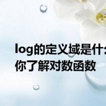 log的定义域是什么 带你了解对数函数