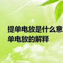 提单电放是什么意思 提单电放的解释