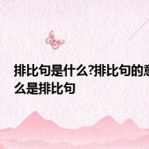 排比句是什么?排比句的意思 什么是排比句