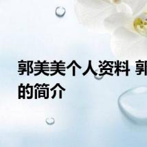 郭美美个人资料 郭美美的简介