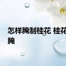 怎样腌制桂花 桂花怎么腌
