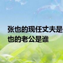 张也的现任丈夫是谁 张也的老公是谁