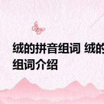 绒的拼音组词 绒的拼音组词介绍