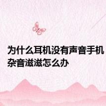 为什么耳机没有声音手机 耳机有杂音滋滋怎么办