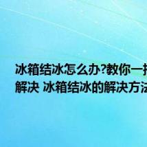 冰箱结冰怎么办?教你一招快速解决 冰箱结冰的解决方法