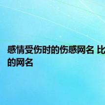 感情受伤时的伤感网名 比较伤感的网名