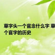 草字头一个官念什么字 草字头一个官字的历史